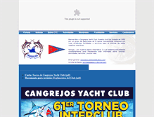 Tablet Screenshot of cangrejosyachtclub.com